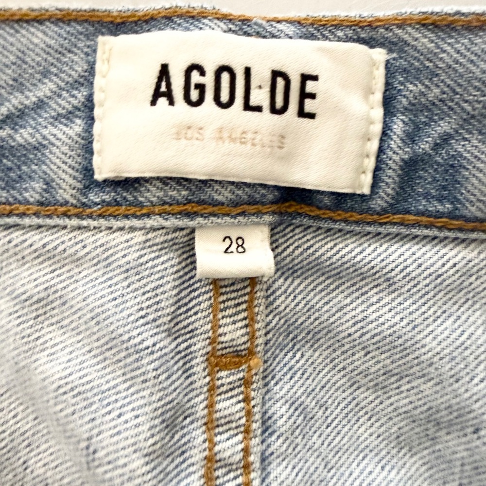 Agolde Light Wash Wide Leg Jeans - Picture 12 of 14